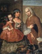 George Frederick de espanol y mestiza,catiza oil painting reproduction